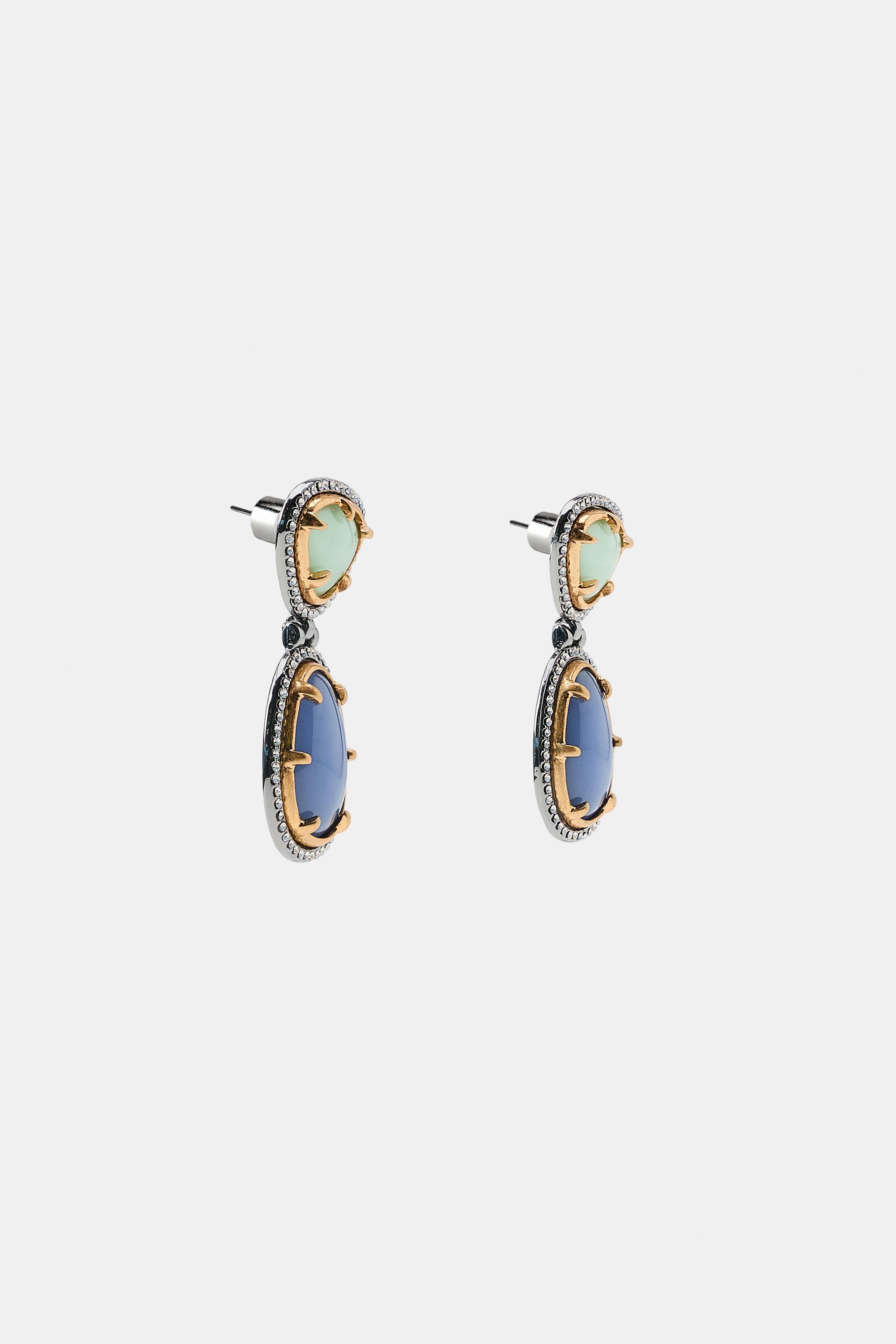 BOUCLES D'OREILLES PIERRES ET BRILLANTS